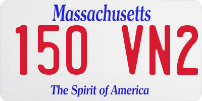 MA license plate 150VN2