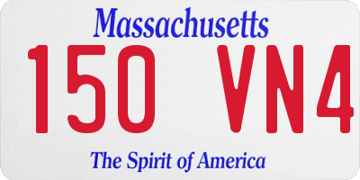 MA license plate 150VN4