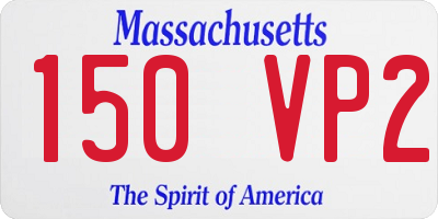 MA license plate 150VP2