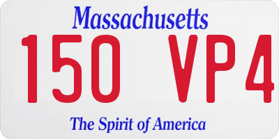MA license plate 150VP4