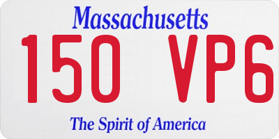 MA license plate 150VP6