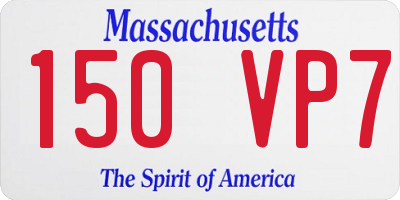 MA license plate 150VP7