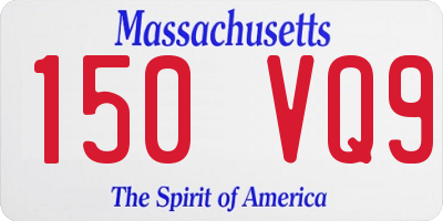 MA license plate 150VQ9