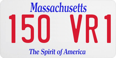 MA license plate 150VR1