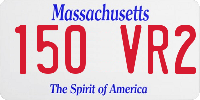 MA license plate 150VR2