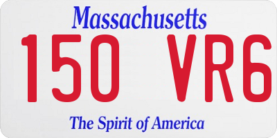 MA license plate 150VR6