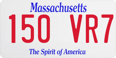 MA license plate 150VR7
