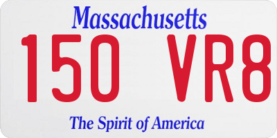 MA license plate 150VR8
