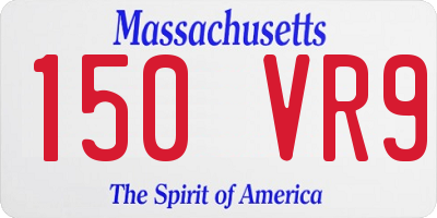 MA license plate 150VR9