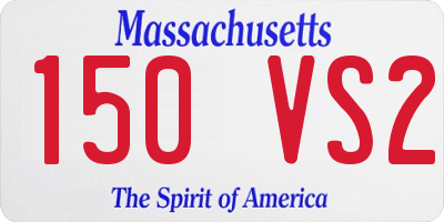 MA license plate 150VS2