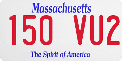 MA license plate 150VU2