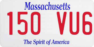 MA license plate 150VU6