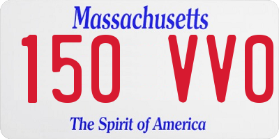 MA license plate 150VV0