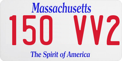 MA license plate 150VV2