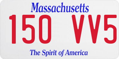 MA license plate 150VV5