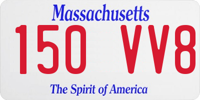 MA license plate 150VV8