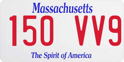 MA license plate 150VV9