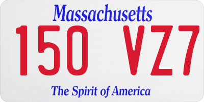 MA license plate 150VZ7
