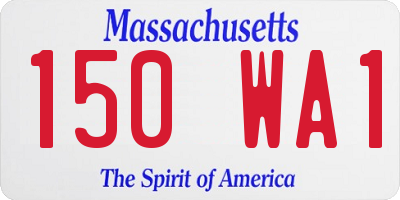 MA license plate 150WA1