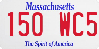 MA license plate 150WC5