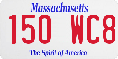 MA license plate 150WC8