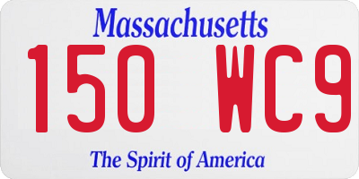 MA license plate 150WC9