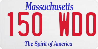 MA license plate 150WD0