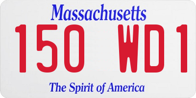 MA license plate 150WD1