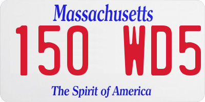 MA license plate 150WD5