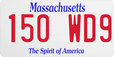 MA license plate 150WD9