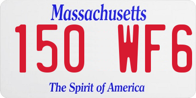 MA license plate 150WF6