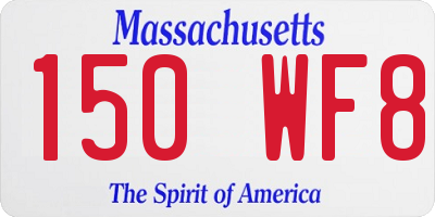 MA license plate 150WF8