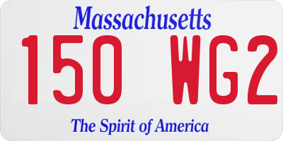 MA license plate 150WG2