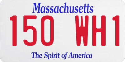 MA license plate 150WH1