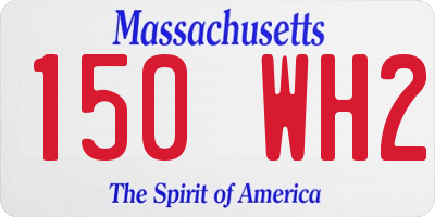 MA license plate 150WH2