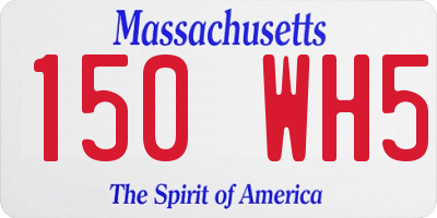 MA license plate 150WH5