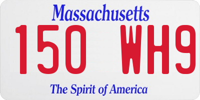 MA license plate 150WH9