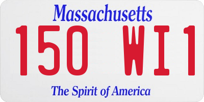 MA license plate 150WI1