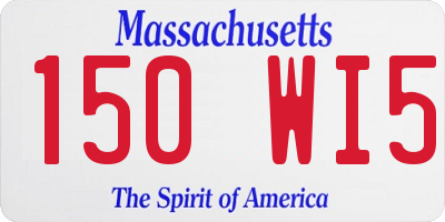 MA license plate 150WI5