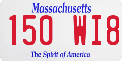 MA license plate 150WI8