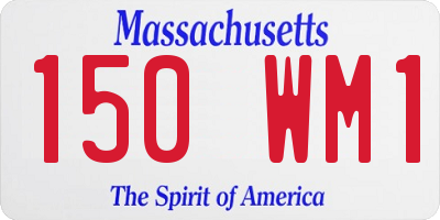 MA license plate 150WM1