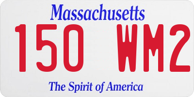 MA license plate 150WM2