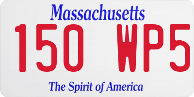 MA license plate 150WP5