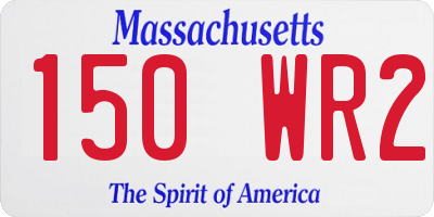 MA license plate 150WR2