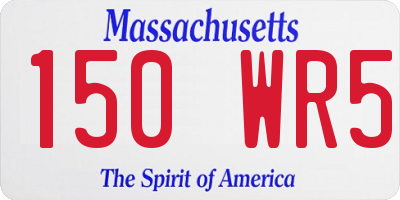 MA license plate 150WR5