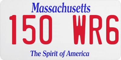 MA license plate 150WR6