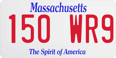 MA license plate 150WR9