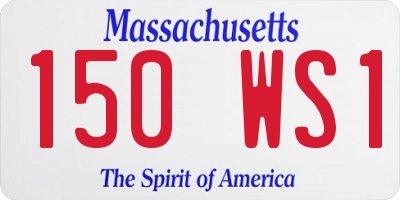 MA license plate 150WS1
