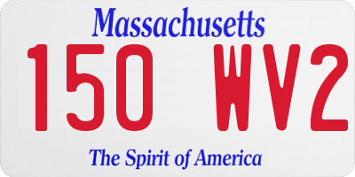 MA license plate 150WV2