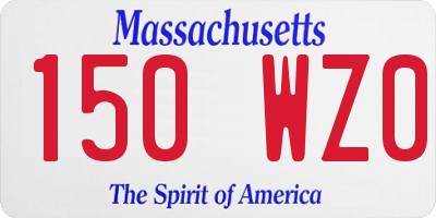 MA license plate 150WZ0